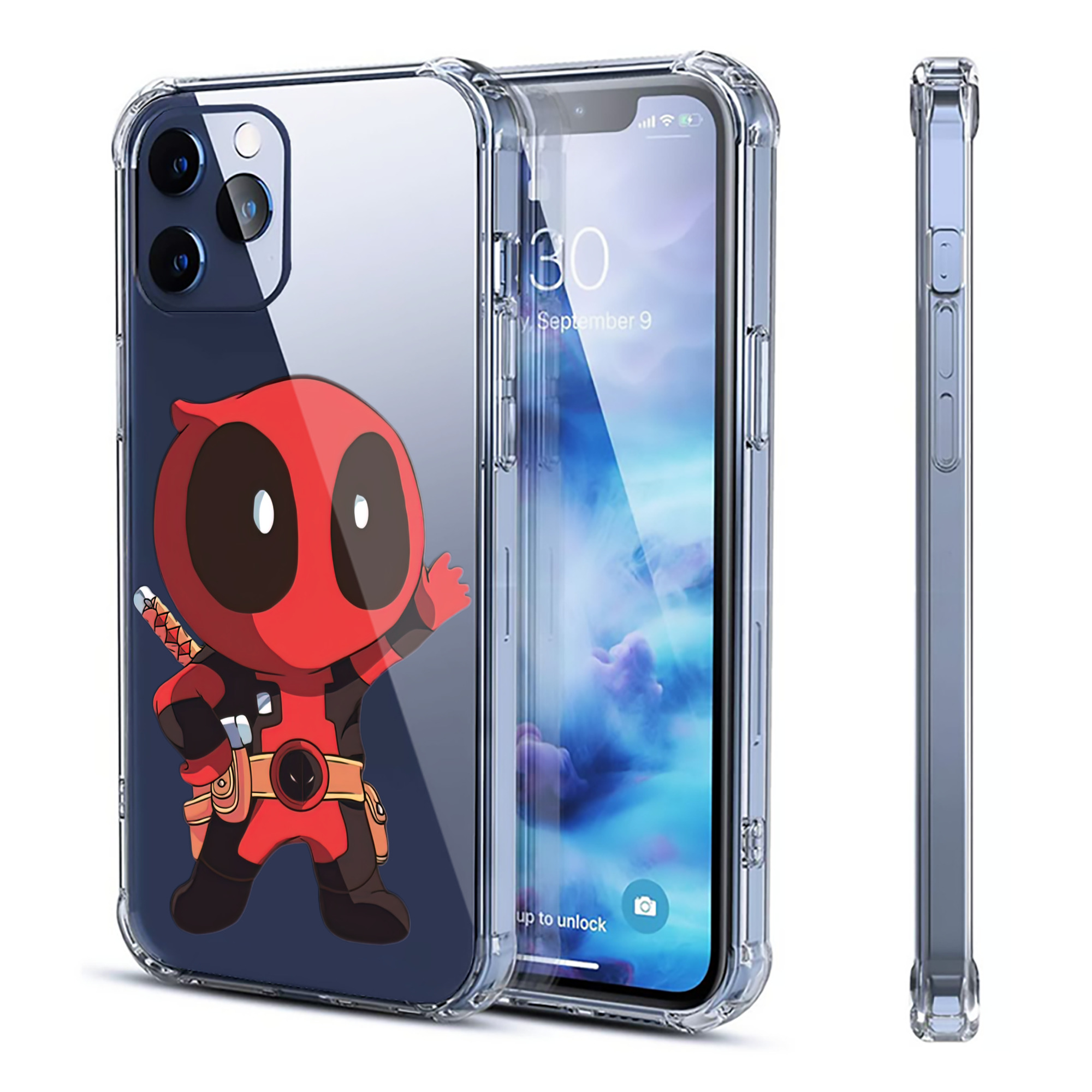 （画像用） Deadpool デッドプール 【iPhone 12シリーズ対応】透明スマホケース（クリアソフトケース）